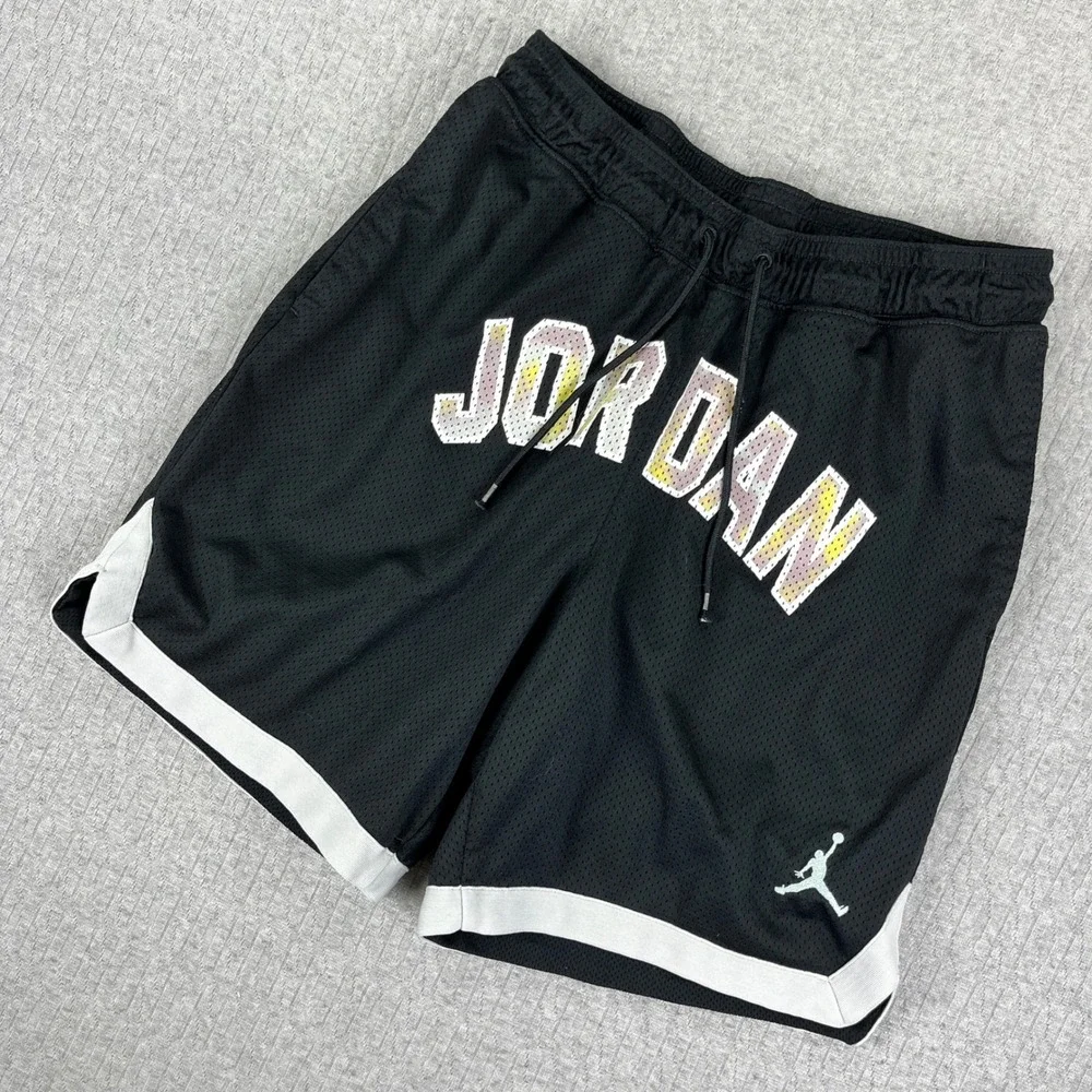 Michael Air Jordan Mesh Basketball Shorts Men S Black Jumpman Graphic Athletic